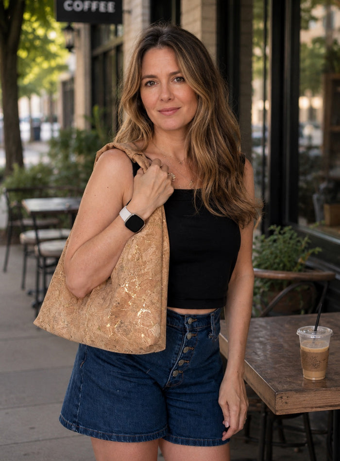 Slouchy Zipper Shoulder Bag
