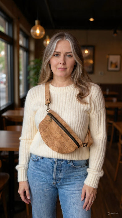 Mini Fanny Pack in Natural Cork