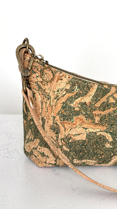 Baguette Bag II in Marble Green and Natural Cork