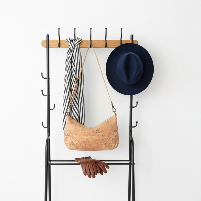 Medium Crossbody Bag in Natural and Gold Fleck Cork