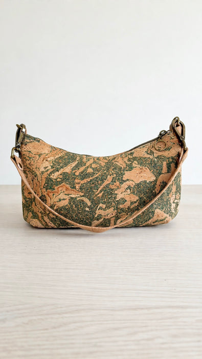 Baguette Bag II in premium green marble Portuguese cork