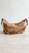 Front view of Natural Swirl Cork Baguette Bag II