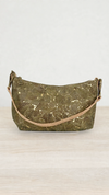 Baguette II cork bag in Dark Mosaic with antique brass hardware tall photo