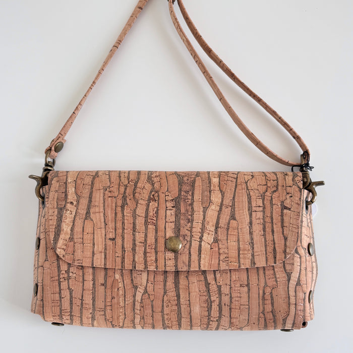 Mini Rivet Crossbody in Natural Stripe