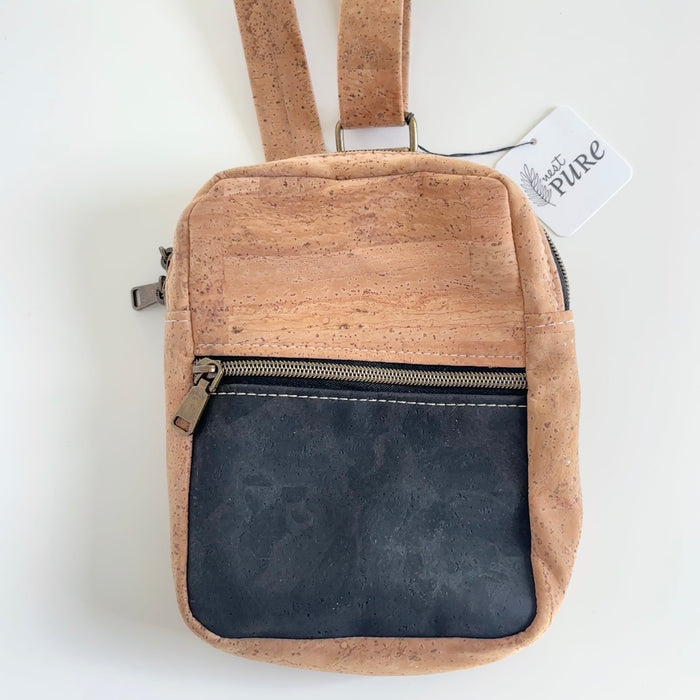 Rectangular Cross chest in Natural and Black Cork