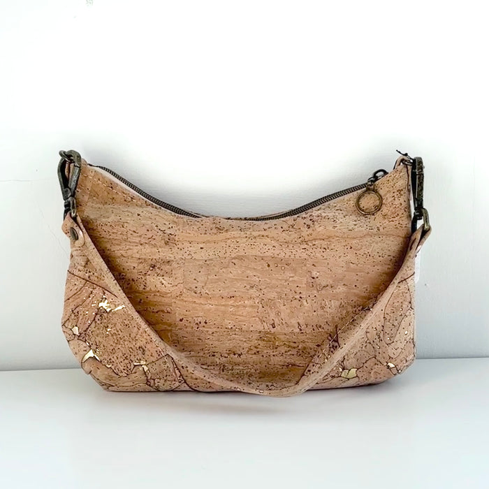 Baguette Bag II in Natural Gold Fleck Cork