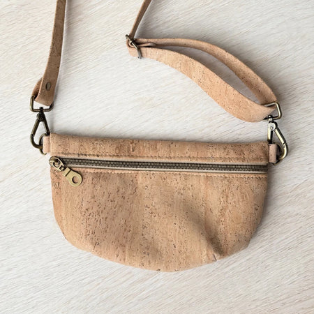 Mini Fanny Pack in Natural Portuguese cork with adjustable strap