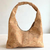 Slouchy Zipper Shoulder Bag in Natural Gold Fleck Portuguese cork
