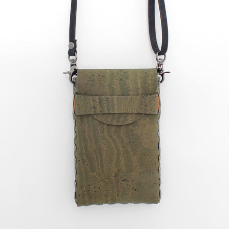 Cell Crossbody in Olive Cork