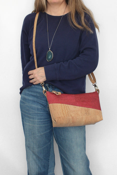 Diagonal Crossbody in Gumdrop Cork