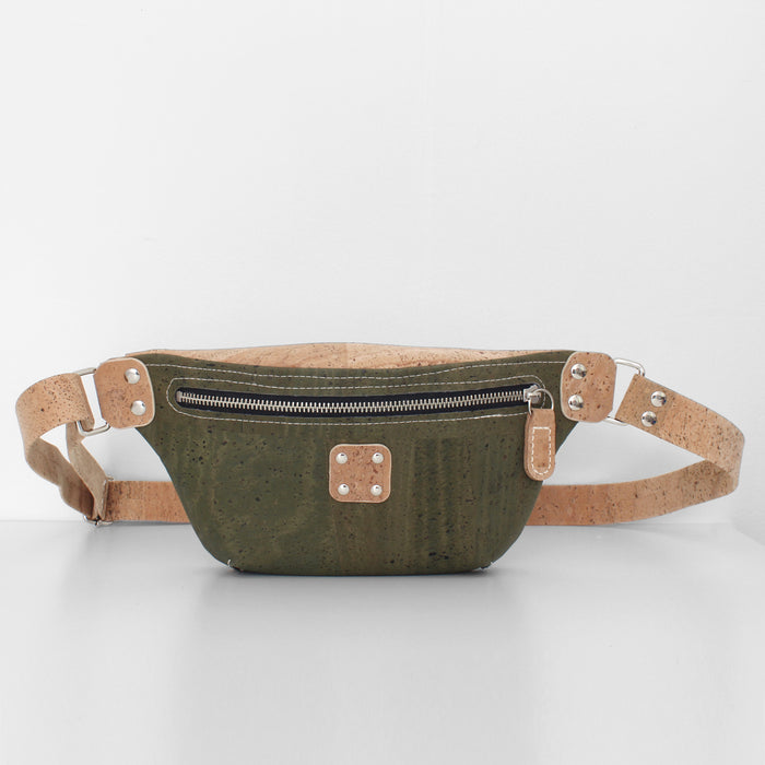 Sling Bag in Olive Cork